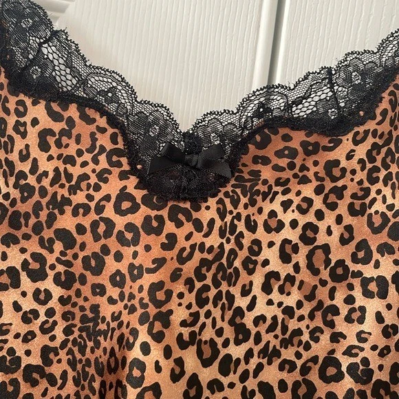 Vestido Morgan Taylor Íntimo Sin Mangas Lencería Vintage Capricho Retro Leopardo Y2K Foto 4 de 4