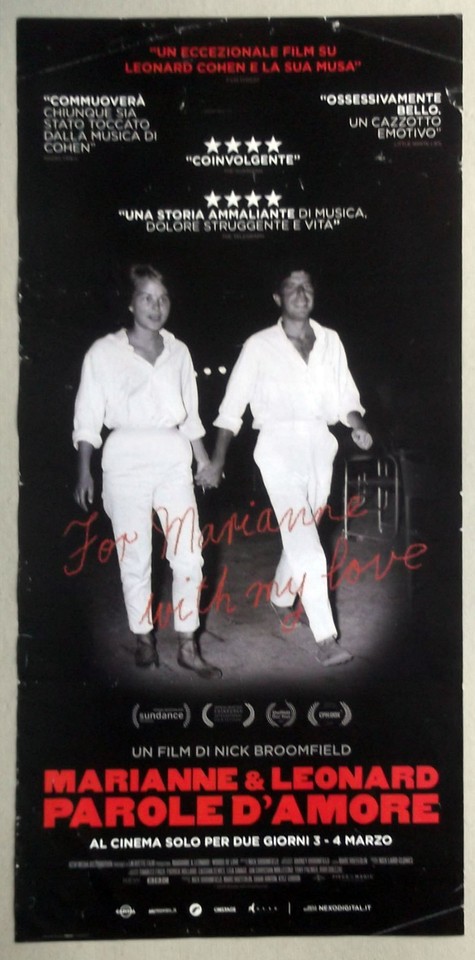 Locandina di Marianne e Leonard. Parole d'amore (2019)