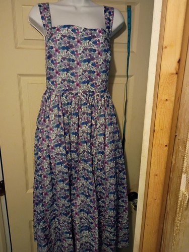 J Crew lined Liberty London Arrow Floral Print Apron Dress . Nwt. Size 14 .