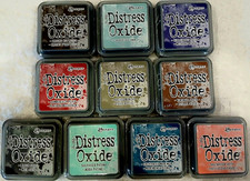 Ranger Tim Holtz Distress Oxide Ink Pads 3" x 3" Lot of 10