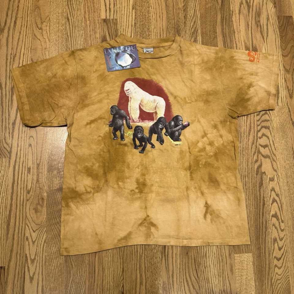 Camiseta De Colección Arlequín Naturaleza Gráficos Talla Grande Se Ajusta Med Mono Gorila De Colección Foto 2 de 4