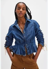 Free People Lala Lace Button Down Medium 