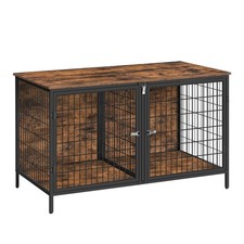 Dog Crate Furniture for 2 Dogs, 43.3" Dog Kennel with Removable Divider, Heav...