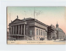 Postcard Royal Opera House and St. Hedwig's Church