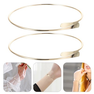 2 Pcs Einstellbarer Manschettenarmband Erweiterbares Armreifenarmband