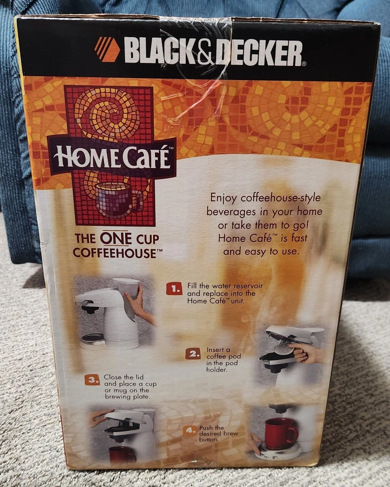 Black And Decker Home Cafe The One Cup Coffeehouse New Sealed Box - Image 2 of 4