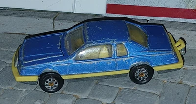 1980 Vintage Majorette Ford Thunderbird T-Bird Sports Car #217 1:67 bleu voiture - Photo 1/4