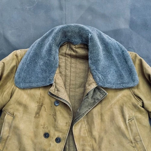 Vintage rare 80s ussr siviet army military tanker winter fufaika jacket  image 2
