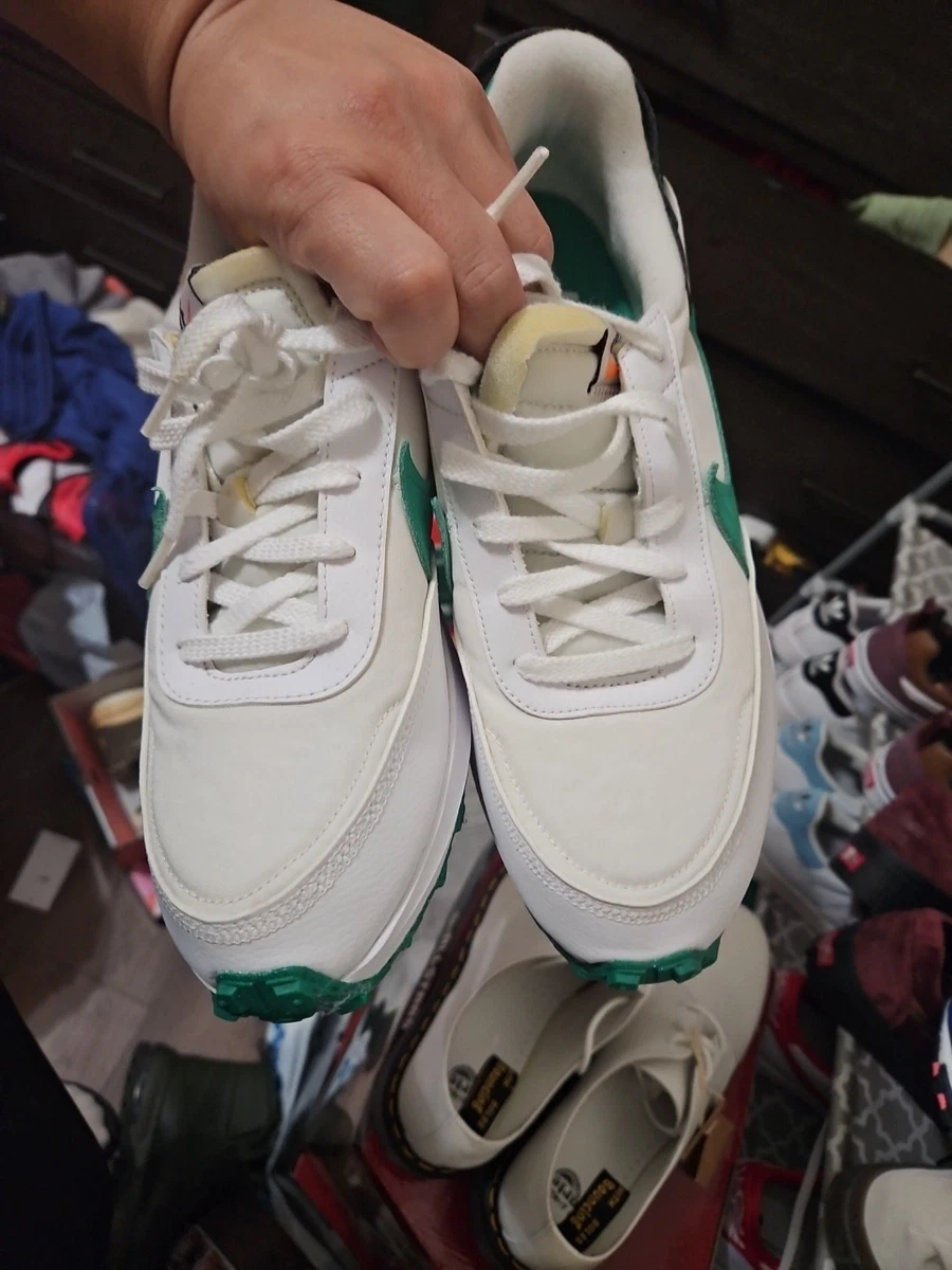 Nike Waffle Debut Mens Size 9.5White Green Black Athletic Running Shoes Sneakers Nike Waffle Debut SE White Stadium Green for Sale  main image 3