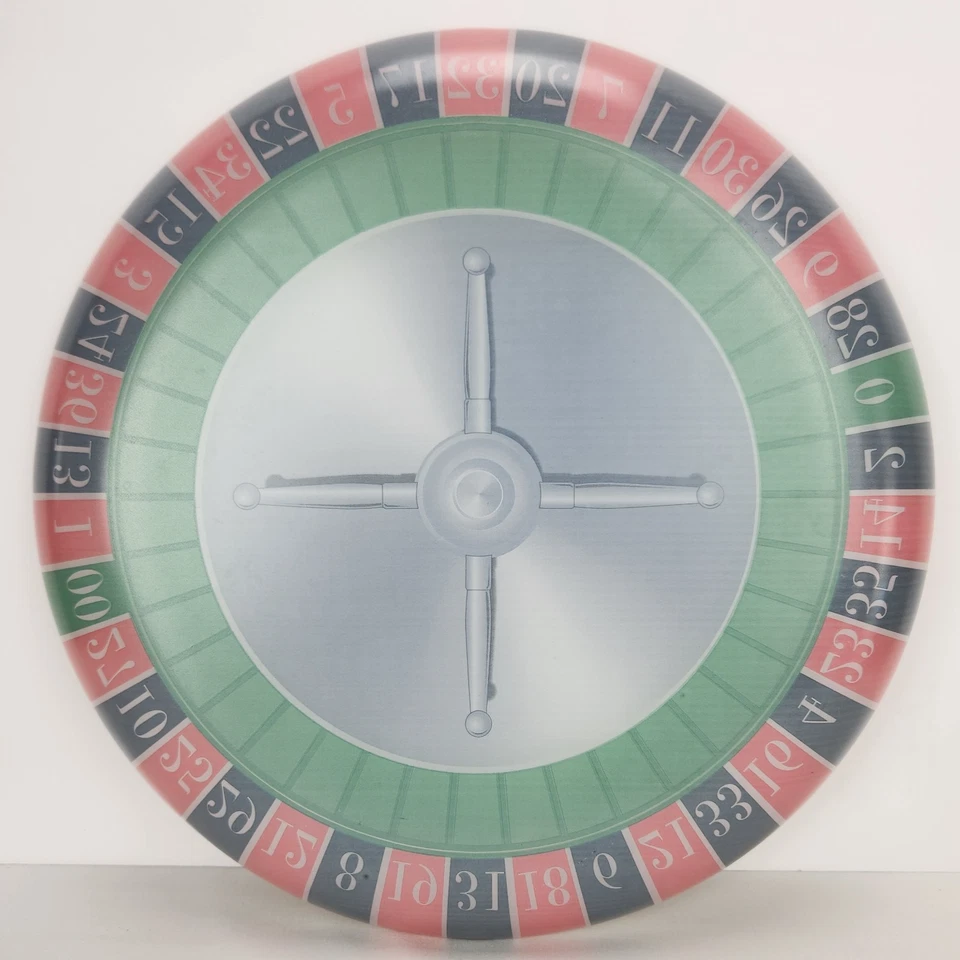 Luminarc Casino Ruleta Nocturna 12.5" Bandeja Redonda de Vidrio para Servir Hombre Cueva Foto 2 de 4