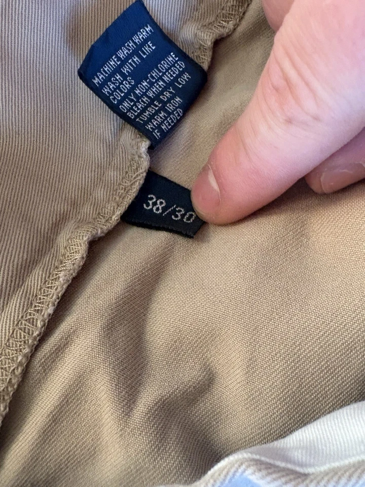 Vintage Polo Ralph Lauren Pants Men Size 38x30 Andrew Pant Tan Khaki - Image 4 of 4