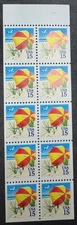 2443 Beach scene umbrella ocean US stamp Pane 10 MINT NH not folded 1990 Wedding