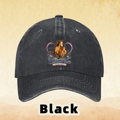 Mare and Foal Baseball Cap Horse Dad Hat Adjustable Cotton
