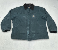 Vtg Carhartt C26 HTG Hunter Green Jacket Mens Sz XL Union USA Made Workwear