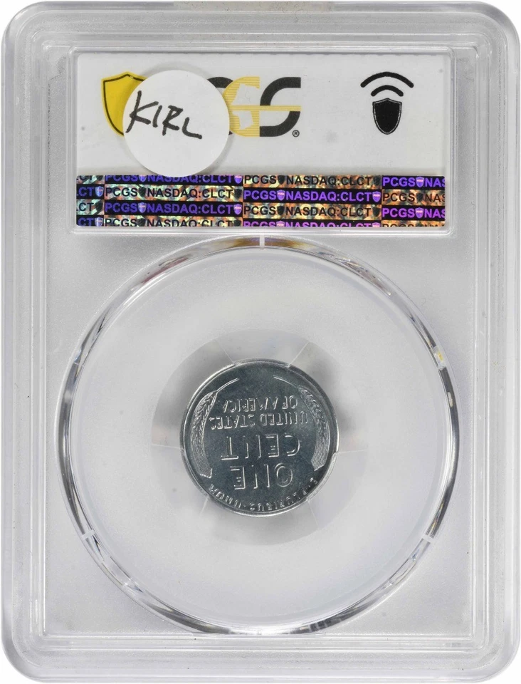 1943 Steel Lincoln Cent MS67+ PCGS (CAC) - Image 2 of 4