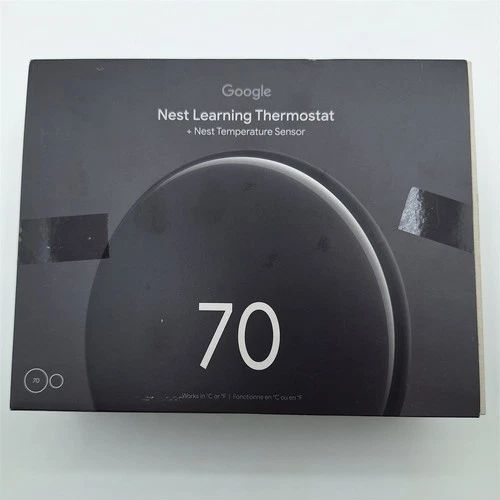 Google Nest Learning (4th Gen) Smart Thermostat Polished Obsidian *NO BACKPLATE*