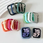 Soft Silicone Case for Apple Watch 3 4 5 6 7 8 SE 38 40 41 42 44 45mm TPU Cover