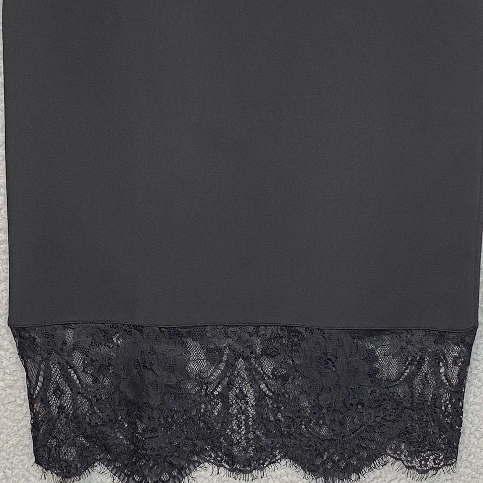 Black Stretch WhimsiGoth Skirt Lace Midi Skirt SIZE Large - Imagem 3 de 4