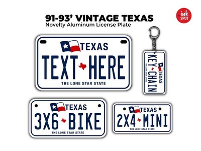 Novelty 91-93 Texas Custom License Plate | Car, Motorcycle,Bike,mini, Keychain