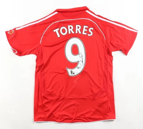 Fernando Torres Signed Liverpool Adidas Authentic Soccer Jersey (Beckett)