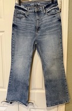 OLD NAVY Higher High-Rise Flare Women s Blue Jeans Secret Smooth Pockets Size 8P