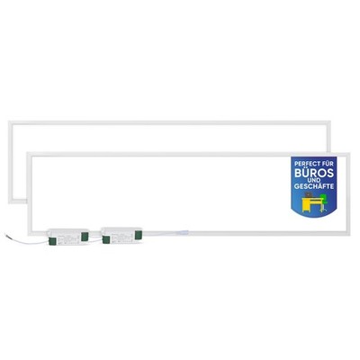 2х LED Decken Panel 120x30 CRI90 Deckenleuchte Rasterdecke o. Aufbau mit Rahmen
