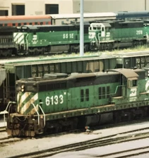 Burlington Northern Railroad BN 6133 6109 6245 EMD SD9 Locomotive Snapshot Photo