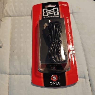 Hosa Technology High Speed USB 2.0 Cable, Type A to Mini-B, 6 ft, USB-206AM