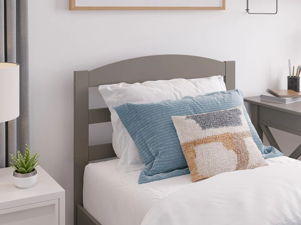 Cama con plataforma doble Warren, gris Foto 2 de 4