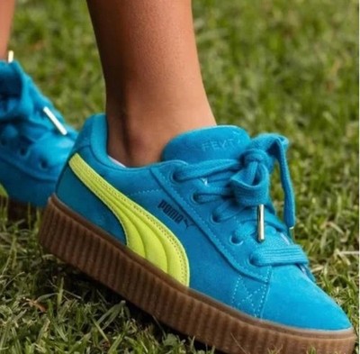 PUMA x Rihanna Fenty Creeper Phatty Suede Sneakers 399332-02 Blue