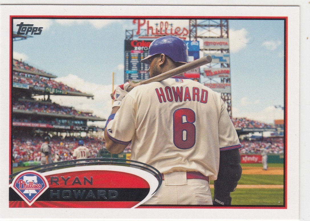 2012 Topps Image Variation Ryan Howard #280 Bat on Shoulder SP Phillies ZV
