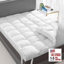 Extra Thick Fitted Mattress Topper - Size  Soft  King Milky White -2 Inch