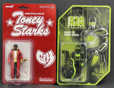 Super 7 Reaction Figures Wu Tang Set Ghostface Killah Toney Starks and RZA