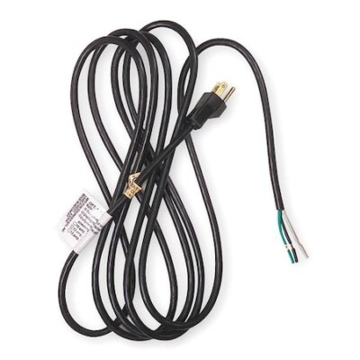 Zoro Select 1Fd82 Power Cord, 5-15P, Sjt, 8 Ft., Blk, 10A, 18/3 (Formerly Power