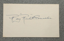 RAYMOND RUBE BRESSLER 1914 A'S DEBUT SIGNED AUTOGRAPHED INDEX CARD 3X5 FREE SHIP