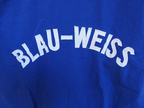 Vintage 80s German Work Chore Shirt BLAU-WEISS Sport-Scheck Munchen (M) - Picture 5 of 8