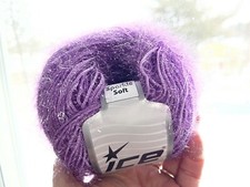 Sparkle Soft Lilac Purple 68619 Ice Metallic Lurex Nylon Eyelash Yarn 50gr 153y