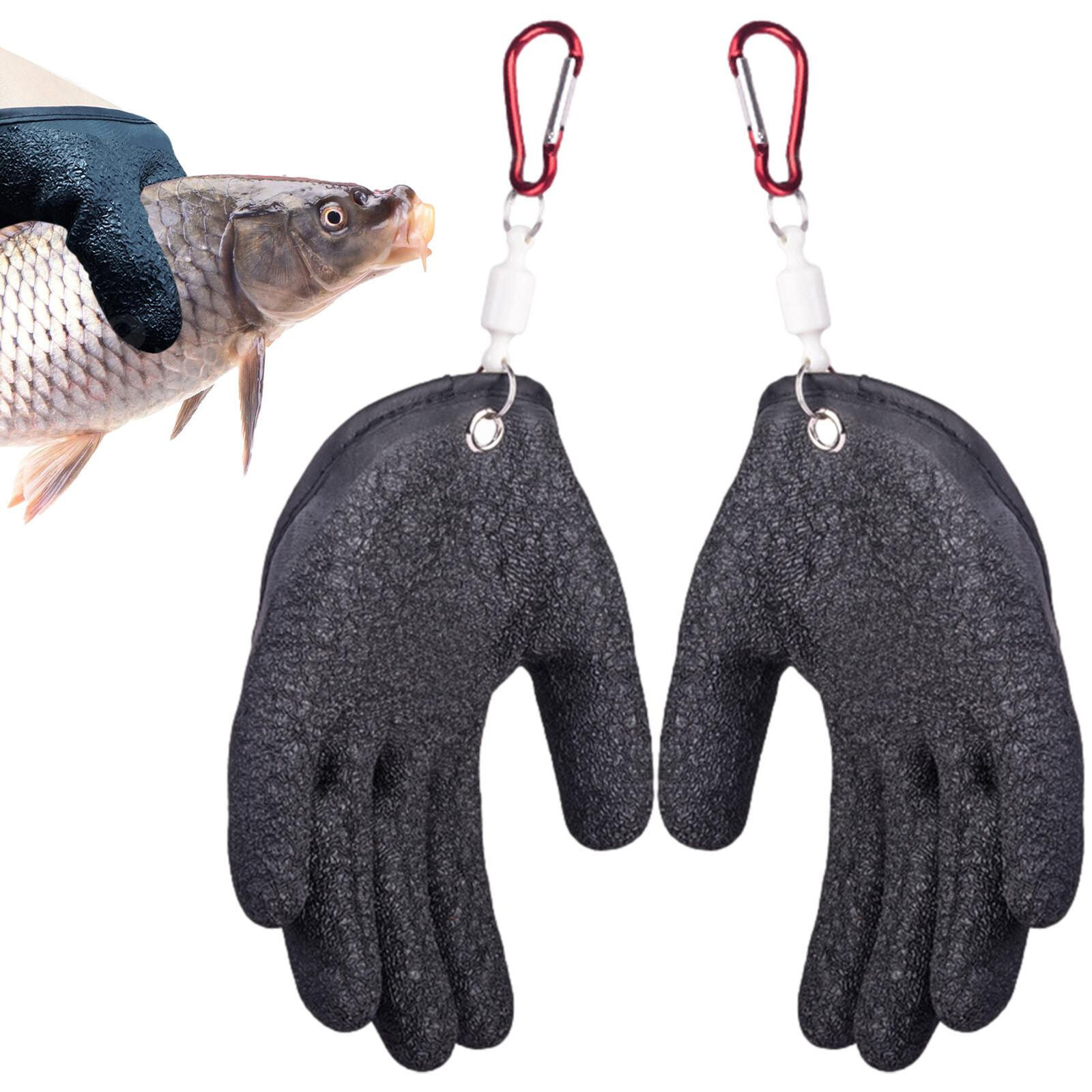  Fisherman's Gloves Non-Slip Fishing Gloves Freshwater/Saltwater NEW Large