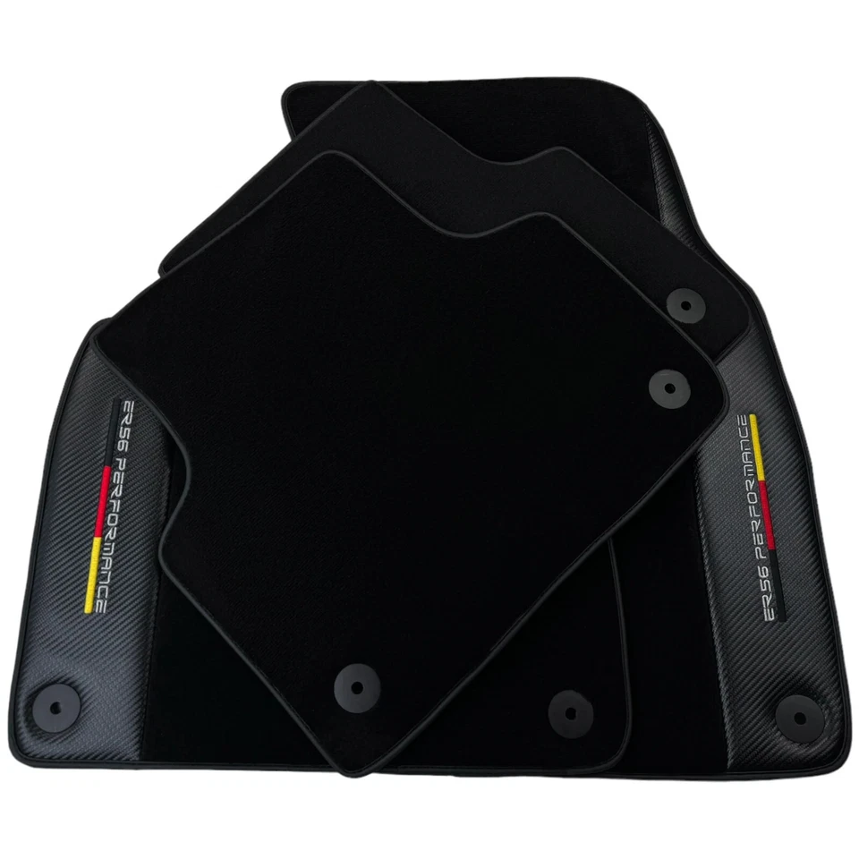 Black Floor Mats for Audi A4 - B8 Allroad Quattro (2008-2015) with Carbon | ER56 - Image 4 of 4