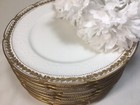(9) Haviland Schleiger 214 Variant Gold Encrusted 7.375" SALAD PLATES - Mint!