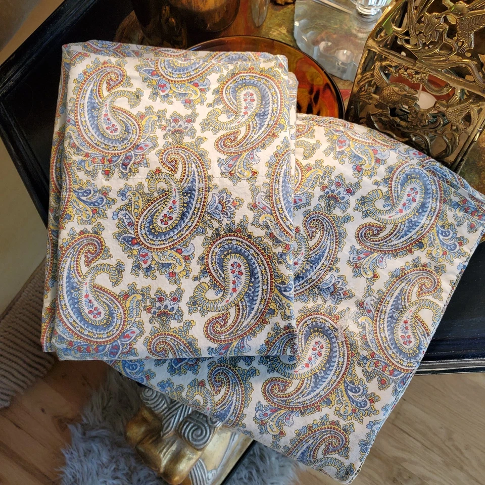 Juego de 2 fundas de almohada Lauren Ralph Lauren Royal Paisley tamaño king azul multicolor Foto 4 de 4