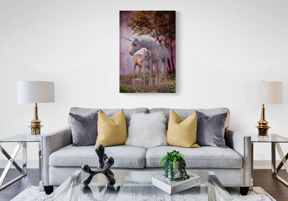 STUNNING UNICORN CANVAS PICTURE PRINT WALL ART - Image 2 of 4