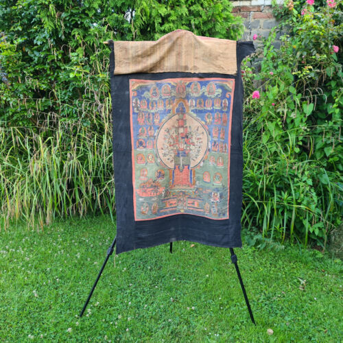 Ein Antiker Thangka, Avalokiteshvara, Pigment auf Stoff, Tibet 19. Jh. G. Lenser - Bild 8 von 12