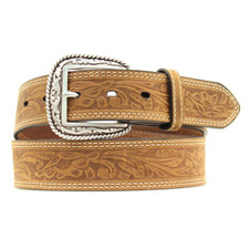 A1012402 Ariat Mens Double Stitched Brown Belt NEW