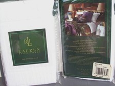 Ralph Lauren Brittany Pintuck White Lace Embroidered Pleated 2 Standard Shams