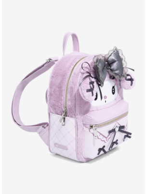 Her Universe White and Pink Hello Kitty Backpack Her Universe Hello Kitty Rhinestone Fuzzy Mini Backpack  main image 4