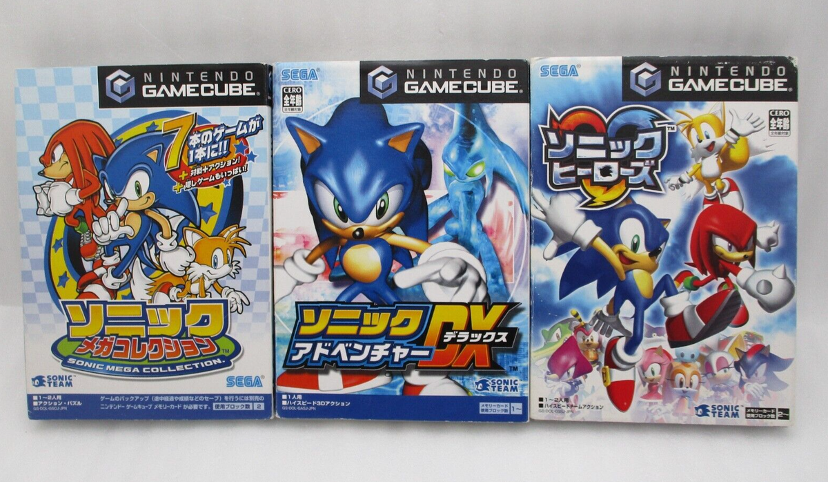タイムセールGAMECUBE GameCube SONIC HEROES, Adventure DX, Mega Collection 3Games Japan