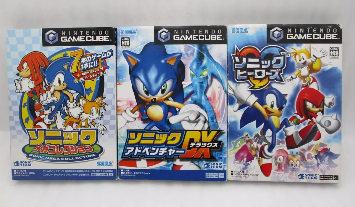 Nintendo GameCube Sonic Adventure DX & 2 Battle & Heroes & Mega