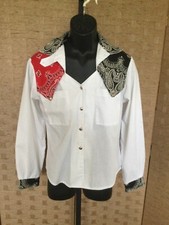 VTG Circle T Marilyn Lenox Womens Shirt M Western Cowgirl Rockabilly