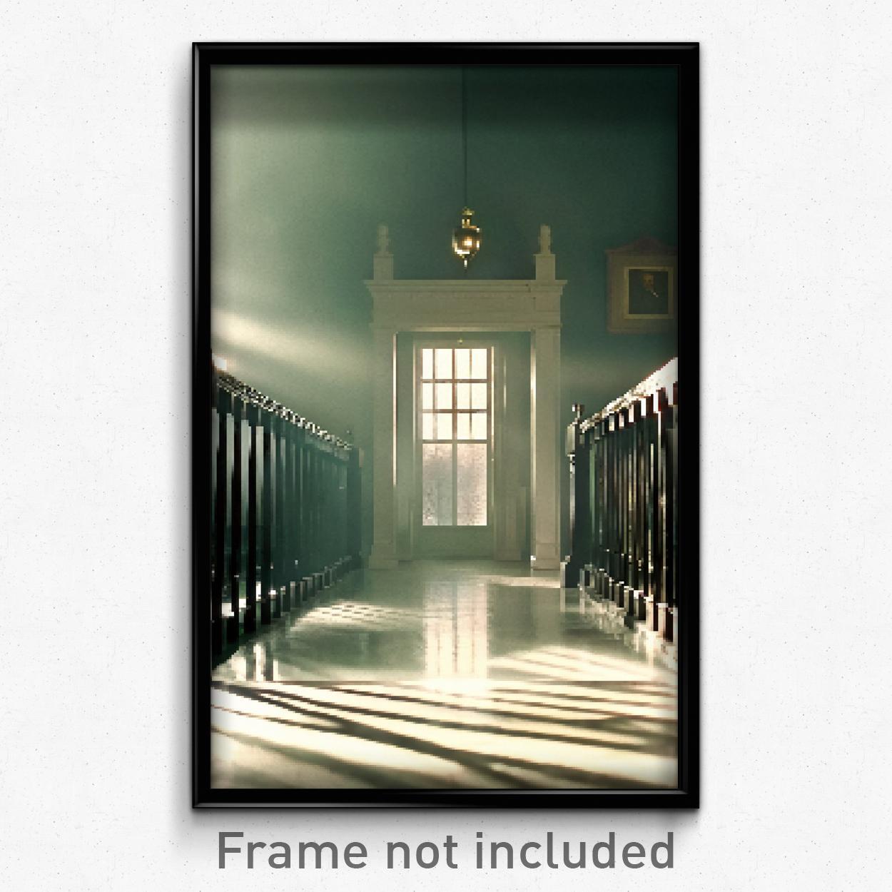 8 Bit Pixel Art Poster - Clean Rectory Psychedelic Trippy Video Game Print